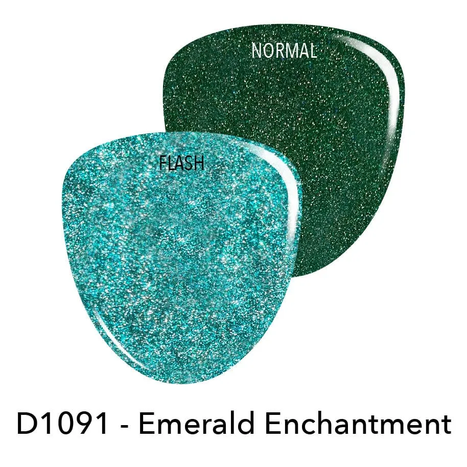 D1091 Emerald Enchantment Green Glitter Dip Powder