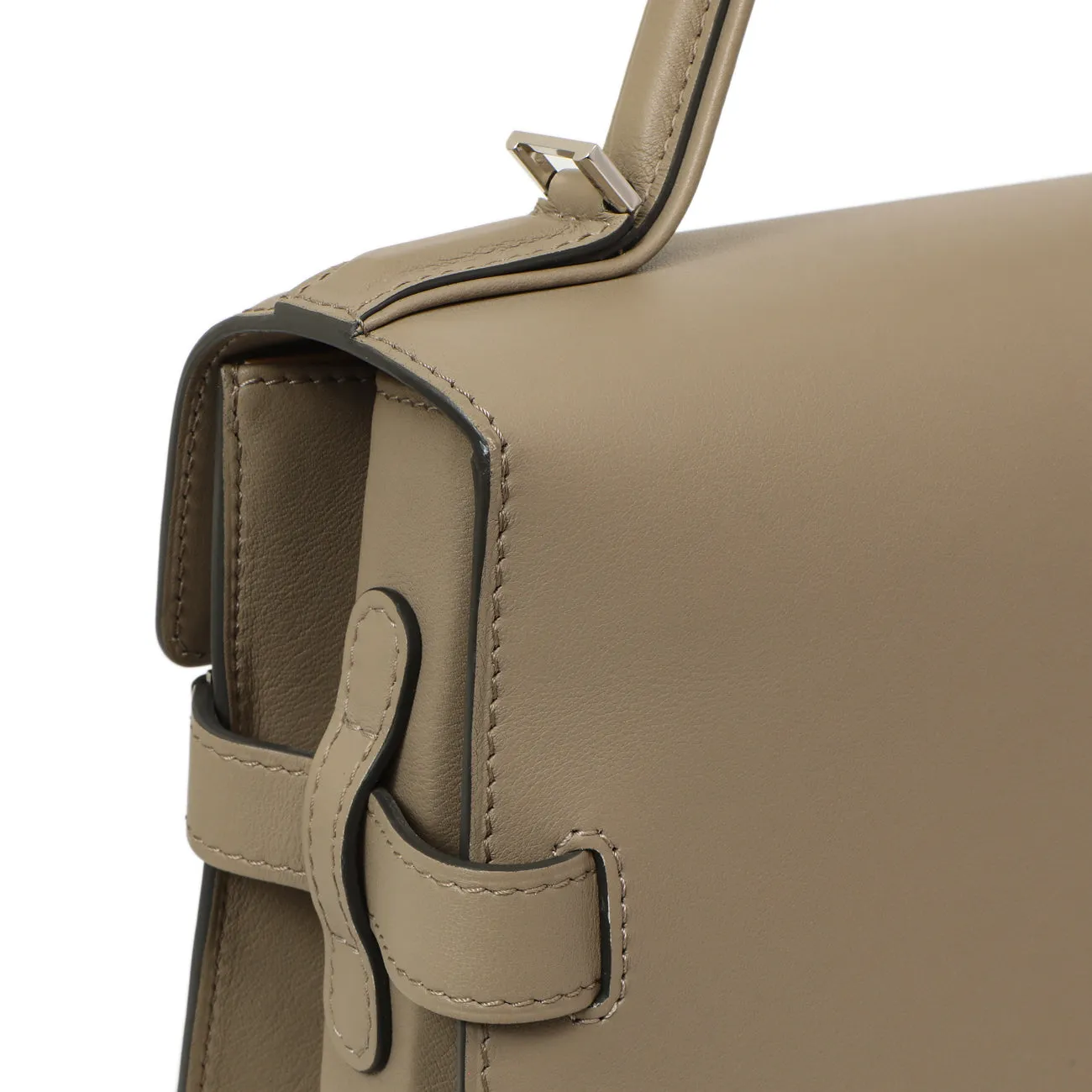 Delvaux Taupe Calfskin Tempete MM