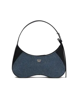 Denim shoulder bag
