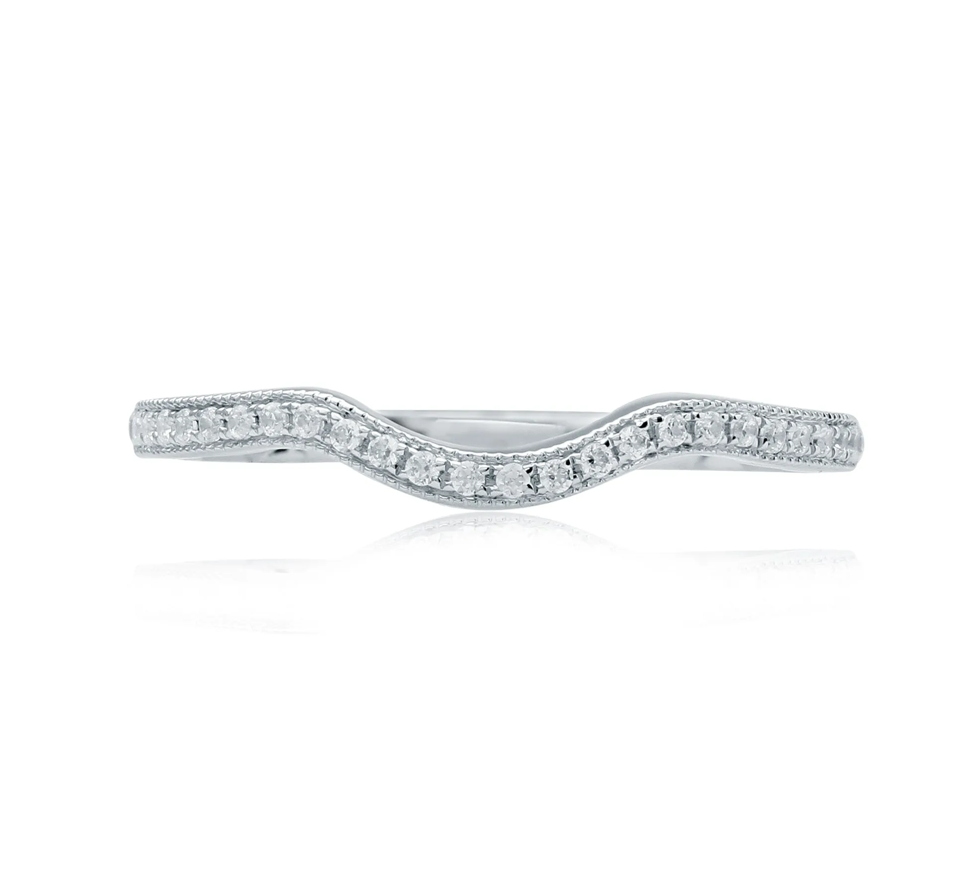 Diamond Contour Wedding Band