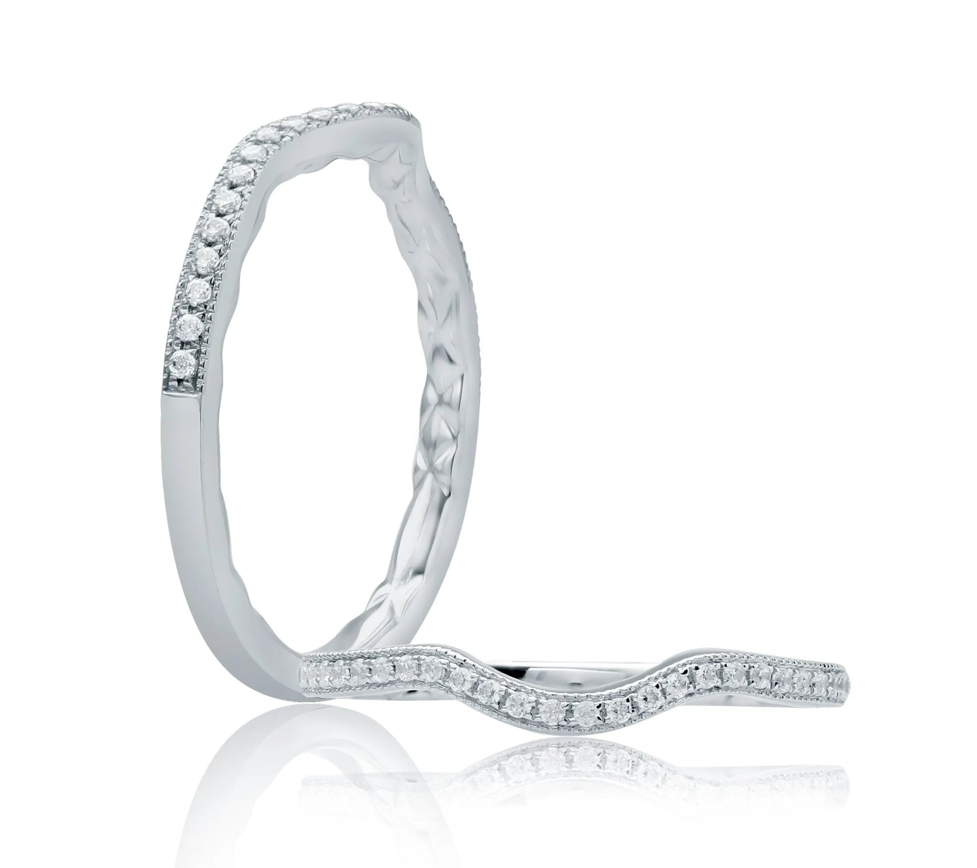 Diamond Contour Wedding Band