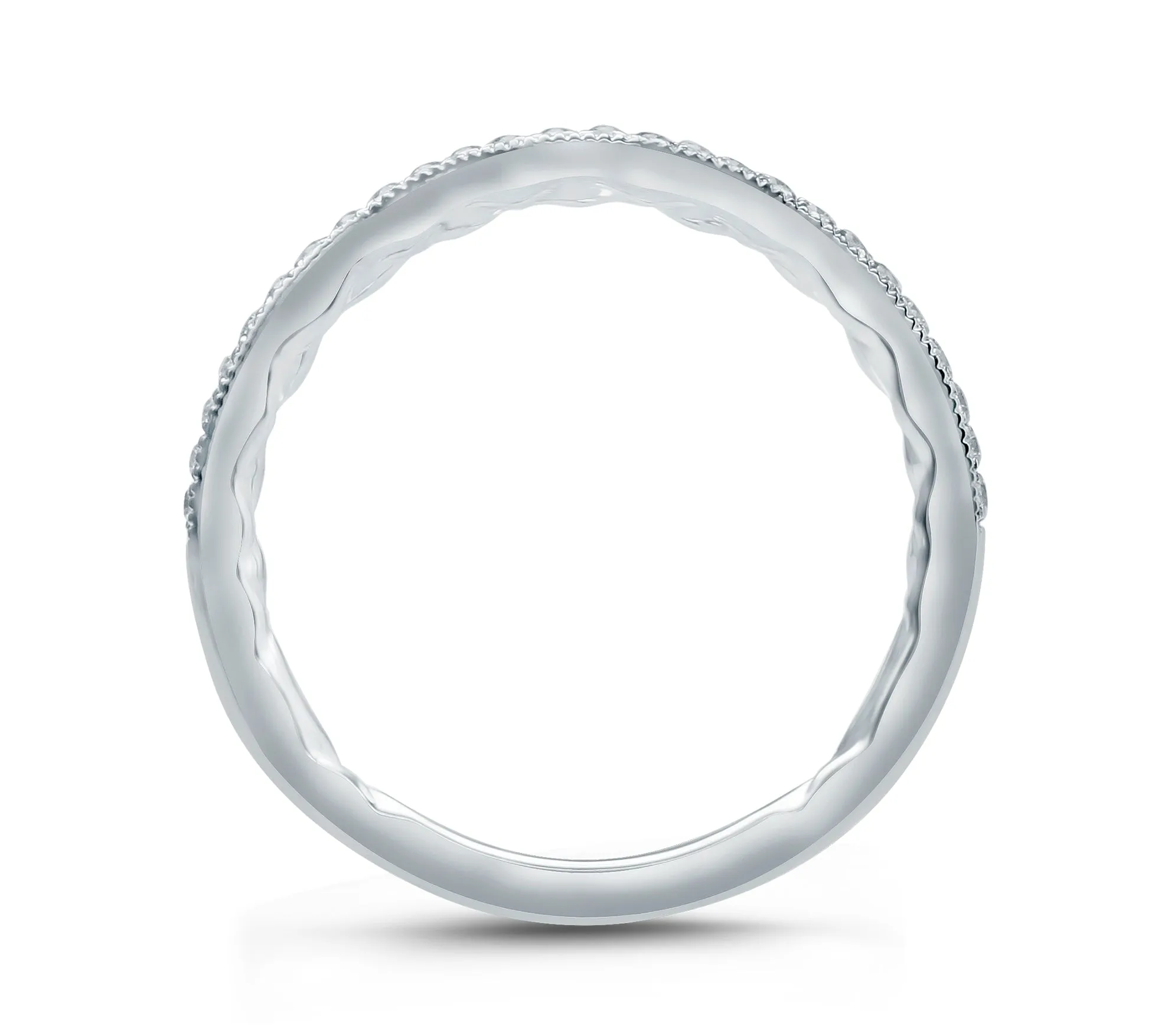 Diamond Contour Wedding Band