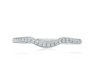 Diamond Contour Wedding Band