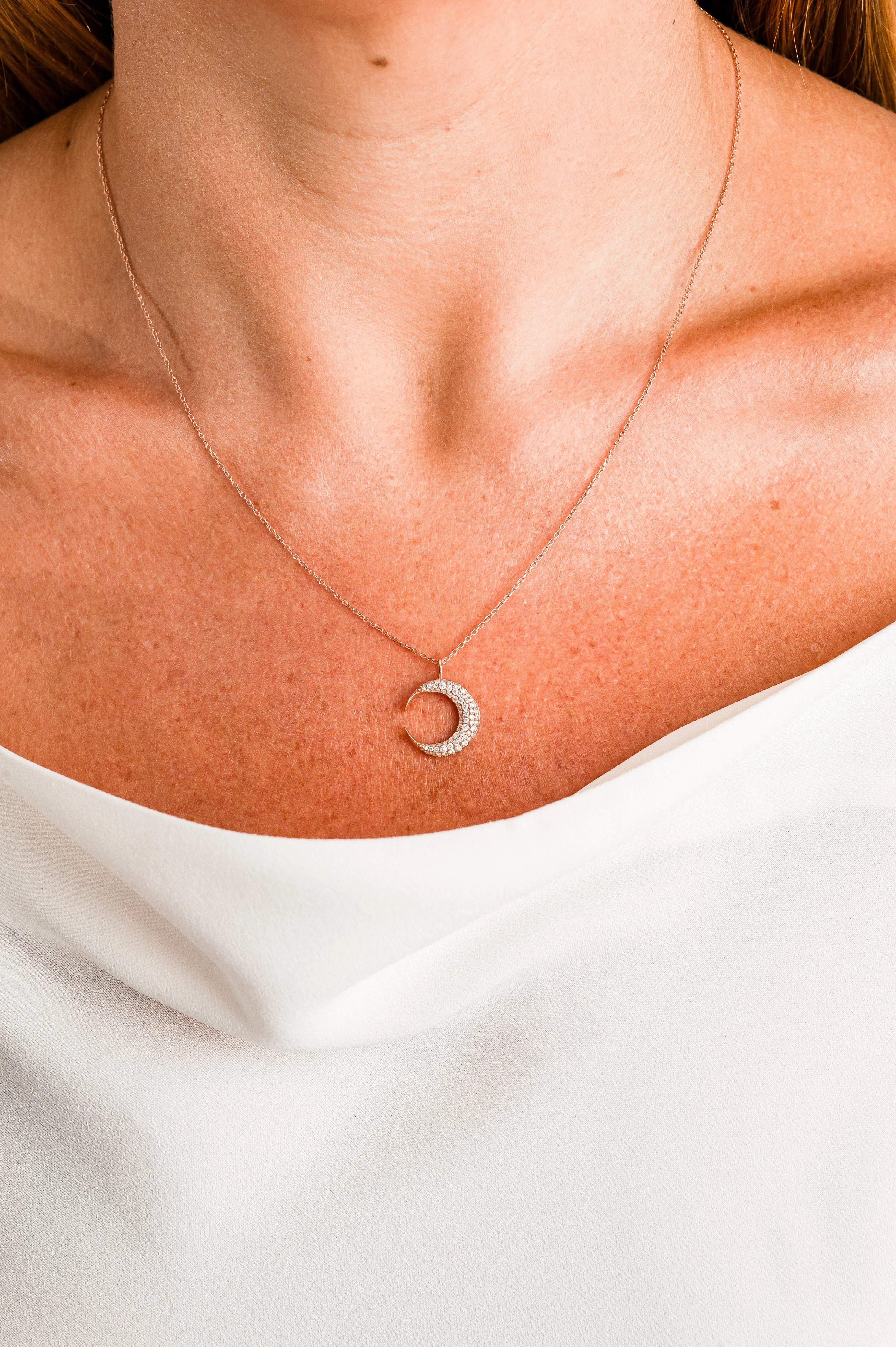 Diamond Luna Necklace
