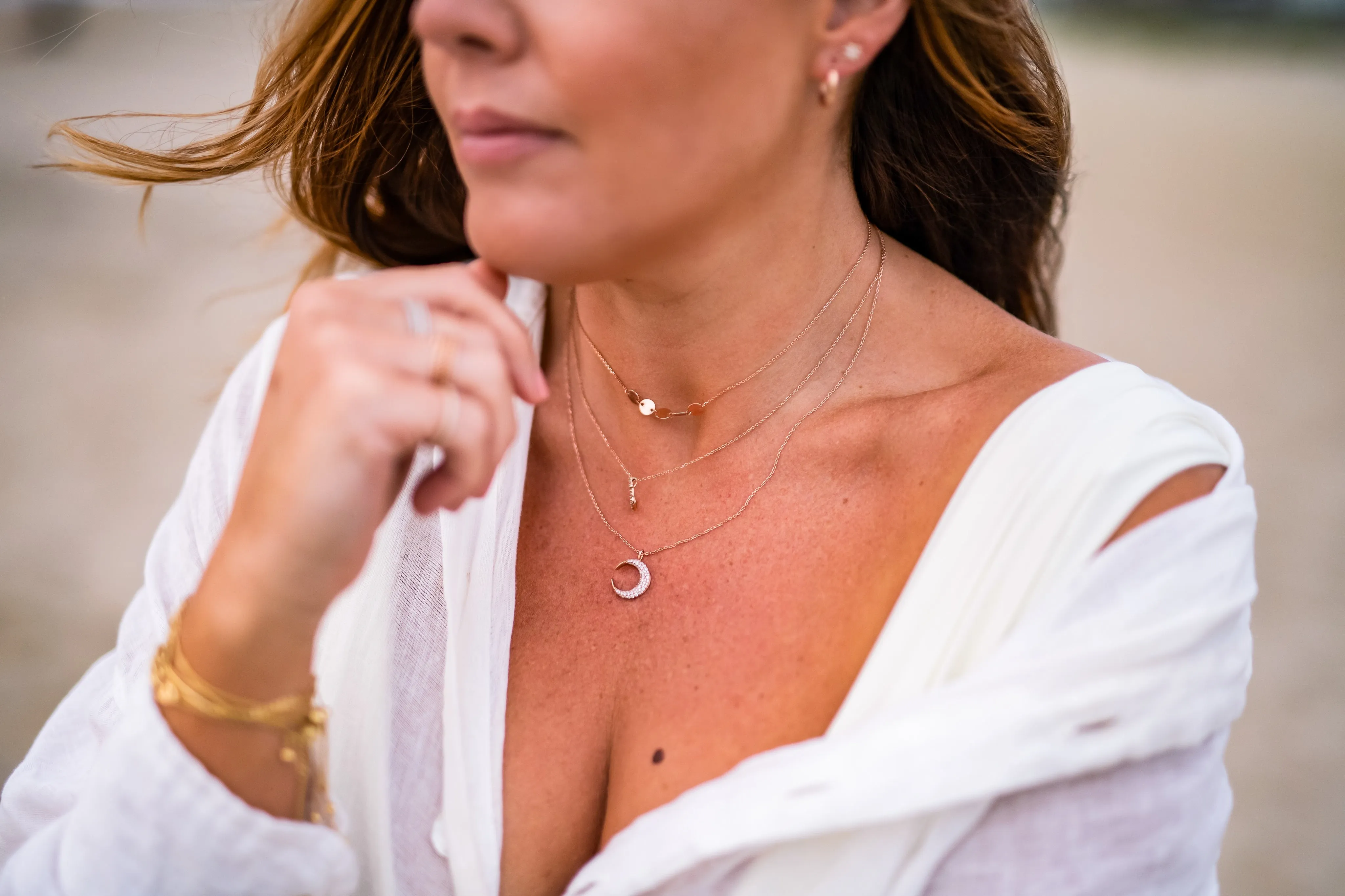 Diamond Luna Necklace