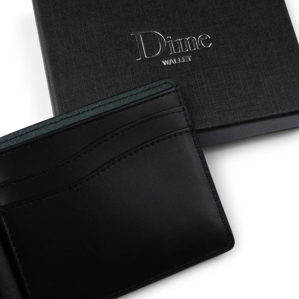 Dime MTL Cursive Gradient Leather Bifold Wallet | Green