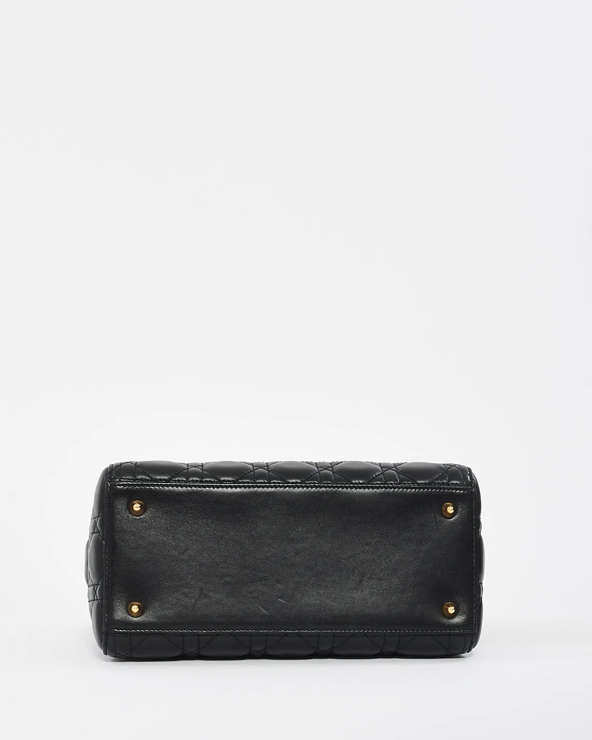 Dior Black Cannage Leather Medium Lady Dior Bag