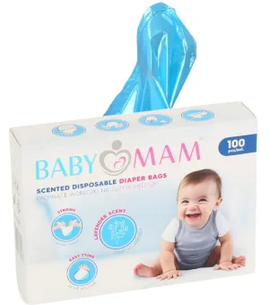 Disposable 100 Diapers Bags Fresh Scent Essential for Baby Change BABYMAM