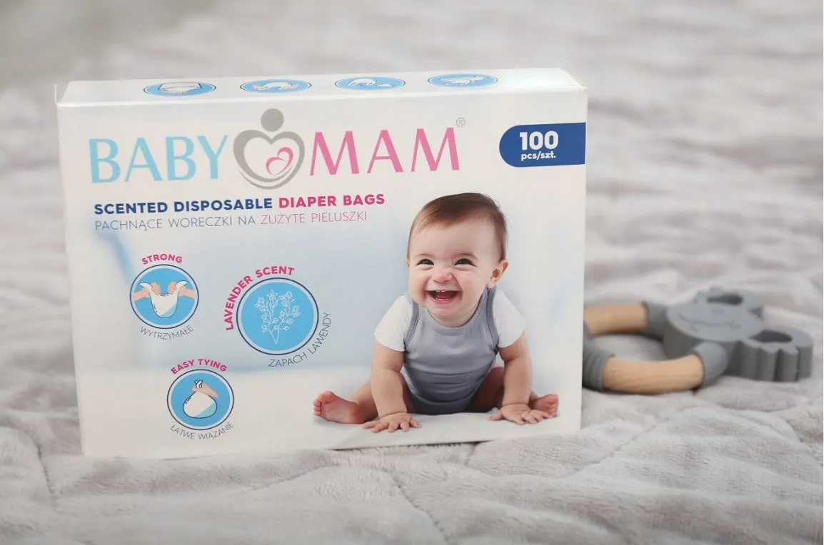 Disposable 100 Diapers Bags Fresh Scent Essential for Baby Change BABYMAM