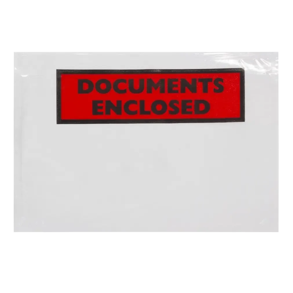 Documents Enclosed Wallets - Printed Envelopes Packing List - Shipping Label