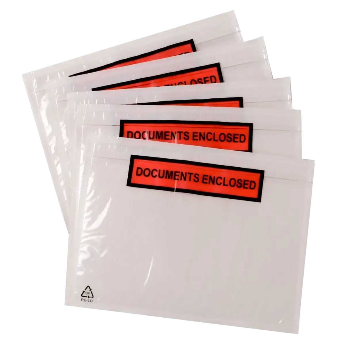 Documents Enclosed Wallets - Printed Envelopes Packing List - Shipping Label
