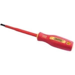 Draper Fully Insulated Plain Slot Screwdriver, 5.5 X 125Mm (Sold Loose) Dr-46524