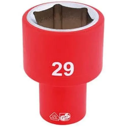 Draper Fully Insulated Vde Socket, 1/2" Sq. Dr., 29Mm Dr-31988