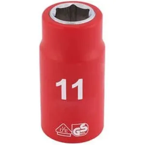 Draper Fully Insulated Vde Socket, 3/8" Sq. Dr., 11Mm Dr-31571