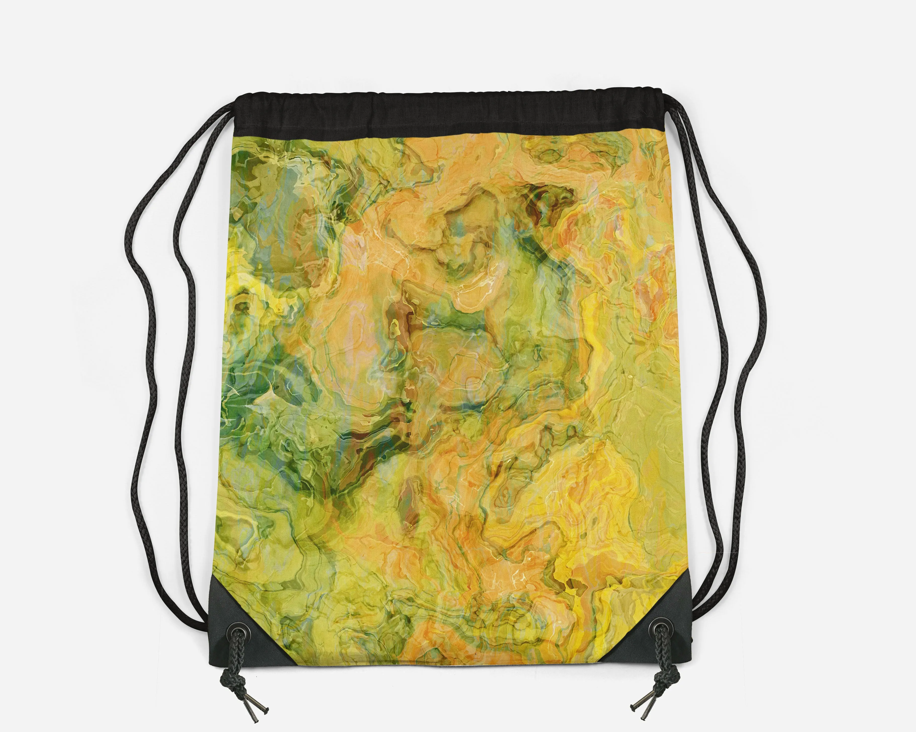Drawstring Sling Bag, Peach Grove