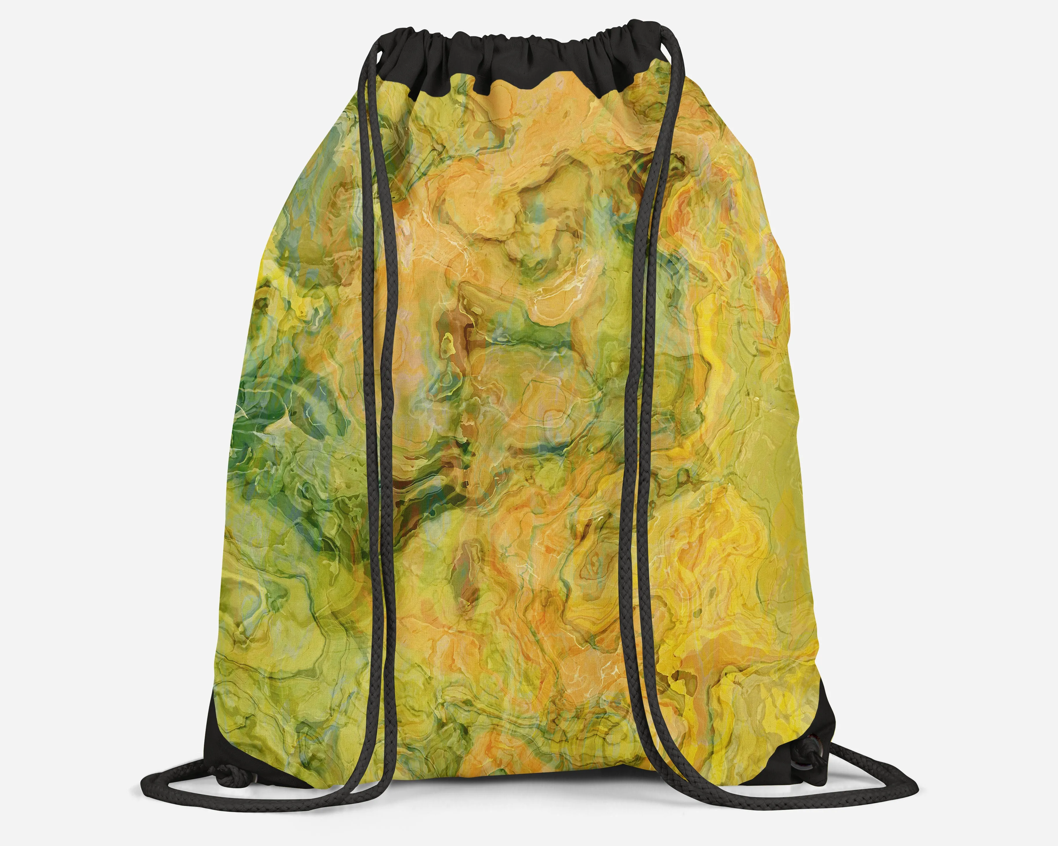 Drawstring Sling Bag, Peach Grove