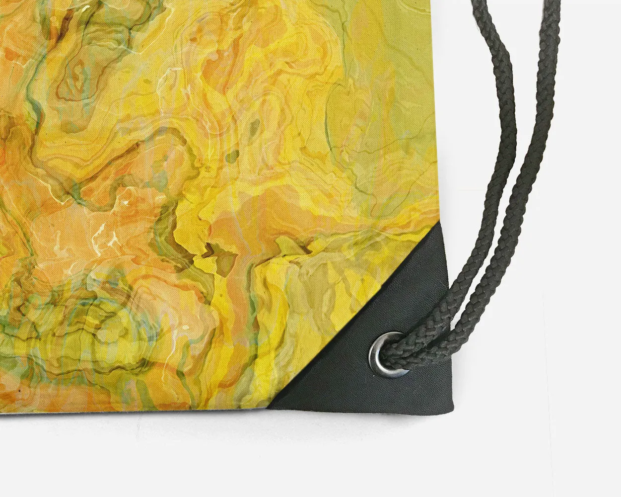 Drawstring Sling Bag, Peach Grove