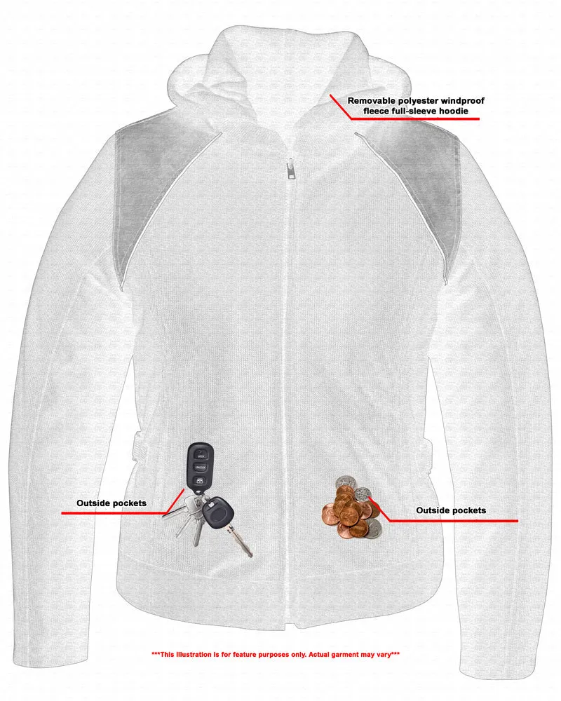 DS Women's Mesh 3-in-1 Riding Jacket (Black/Black Tone Reflective)