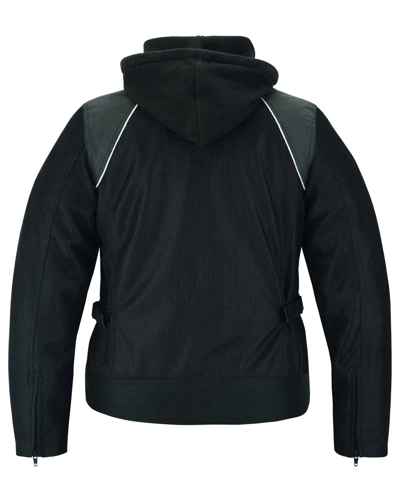 DS Women's Mesh 3-in-1 Riding Jacket (Black/Black Tone Reflective)