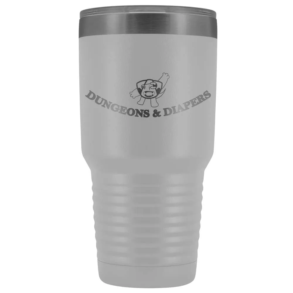 Dungeons & Diapers Logo 30oz Vacuum Tumbler