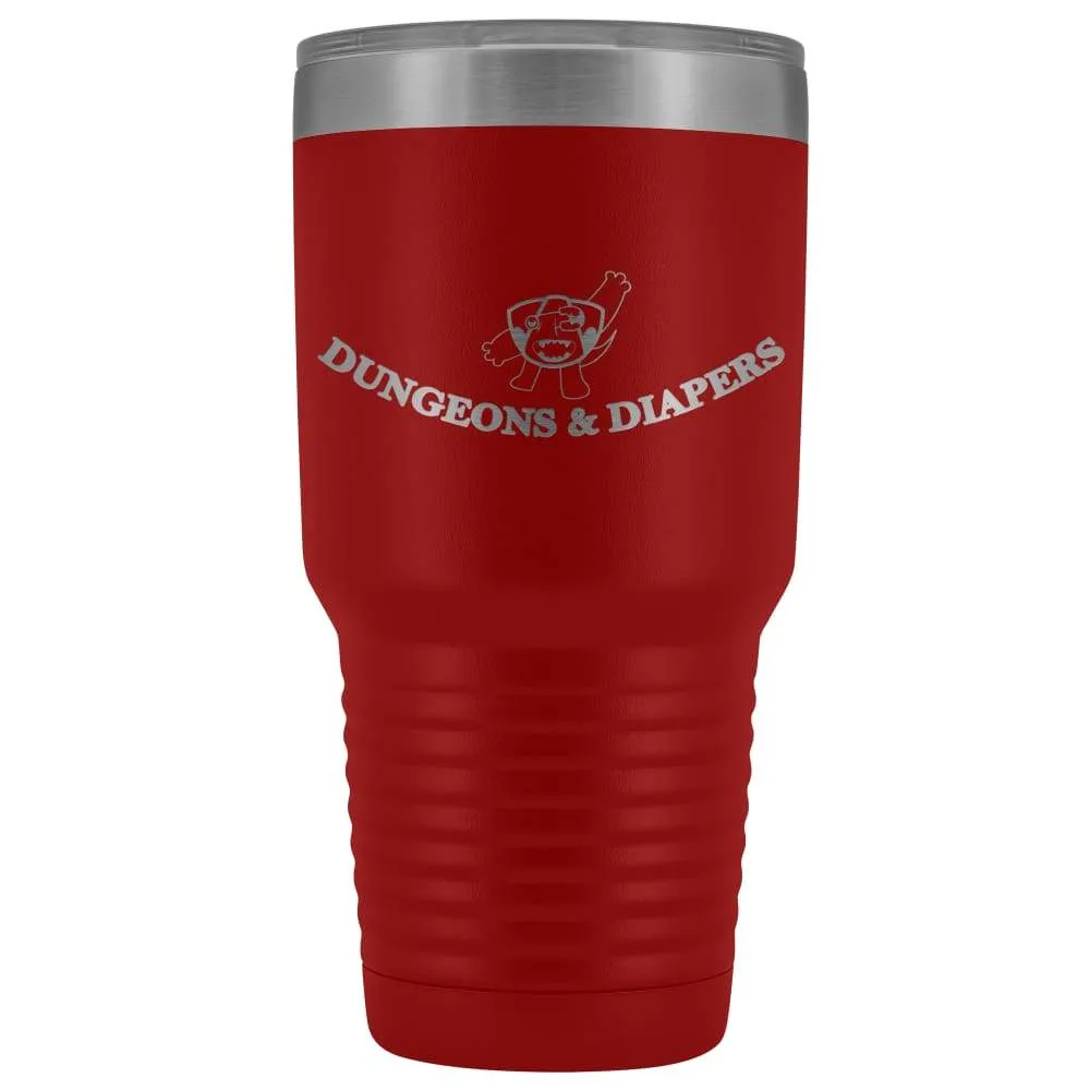 Dungeons & Diapers Logo 30oz Vacuum Tumbler