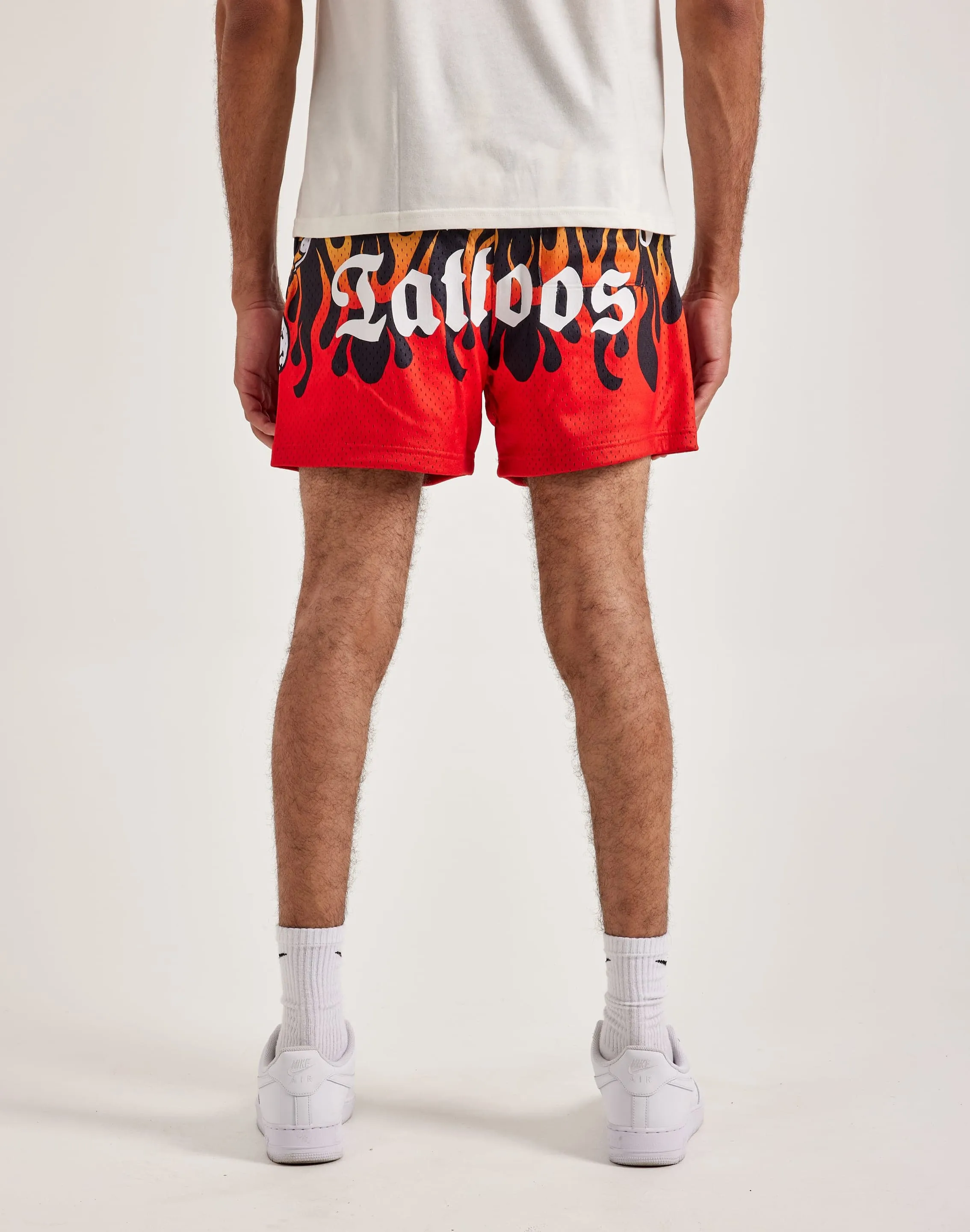 Ed Hardy Fire Skull Mesh Shorts