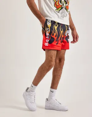 Ed Hardy Fire Skull Mesh Shorts