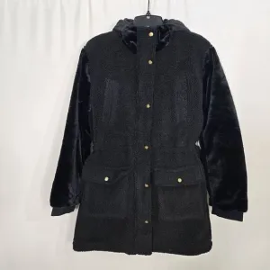 Eden Society Black Sharp Holly Contrast Hood Cargo Jacket Medium