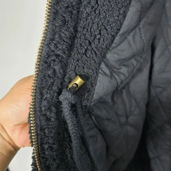Eden Society Black Sharp Holly Contrast Hood Cargo Jacket Medium