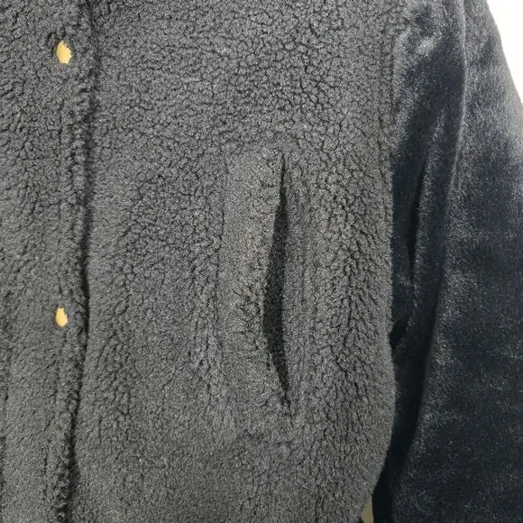 Eden Society Black Sharp Holly Contrast Hood Cargo Jacket Medium
