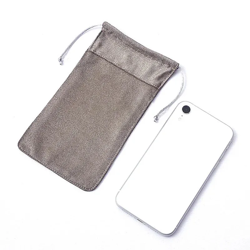 EMF Radiation Protection/ Anti-Hacking Tracking RFID Faraday Phone Drawstring Pouch