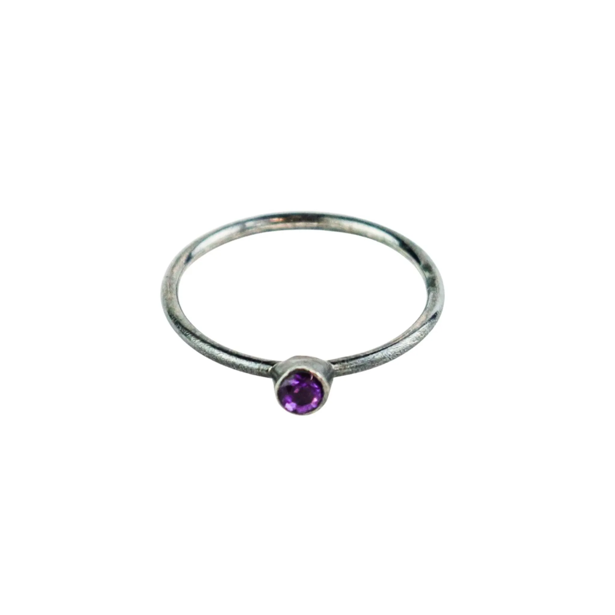 Emily Rogstad Single Studded Sterling Silver Stacking Ring