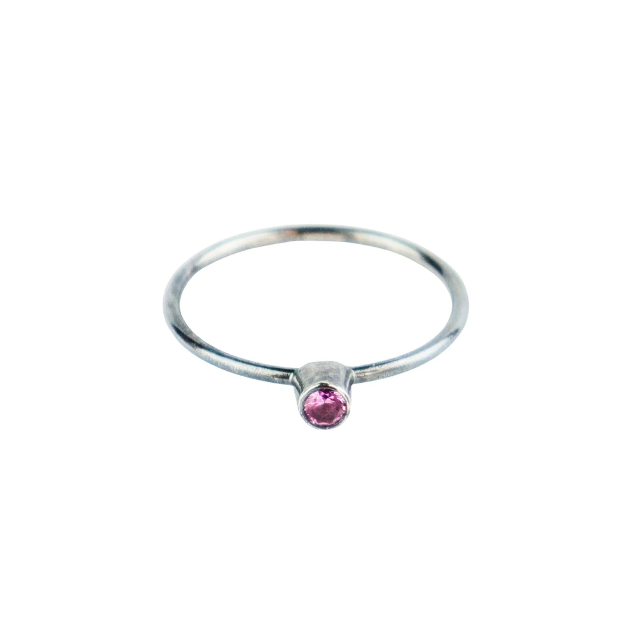 Emily Rogstad Single Studded Sterling Silver Stacking Ring