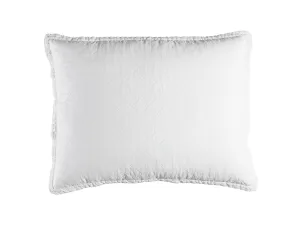 Emily Standard Pillow / White Linen 20X26