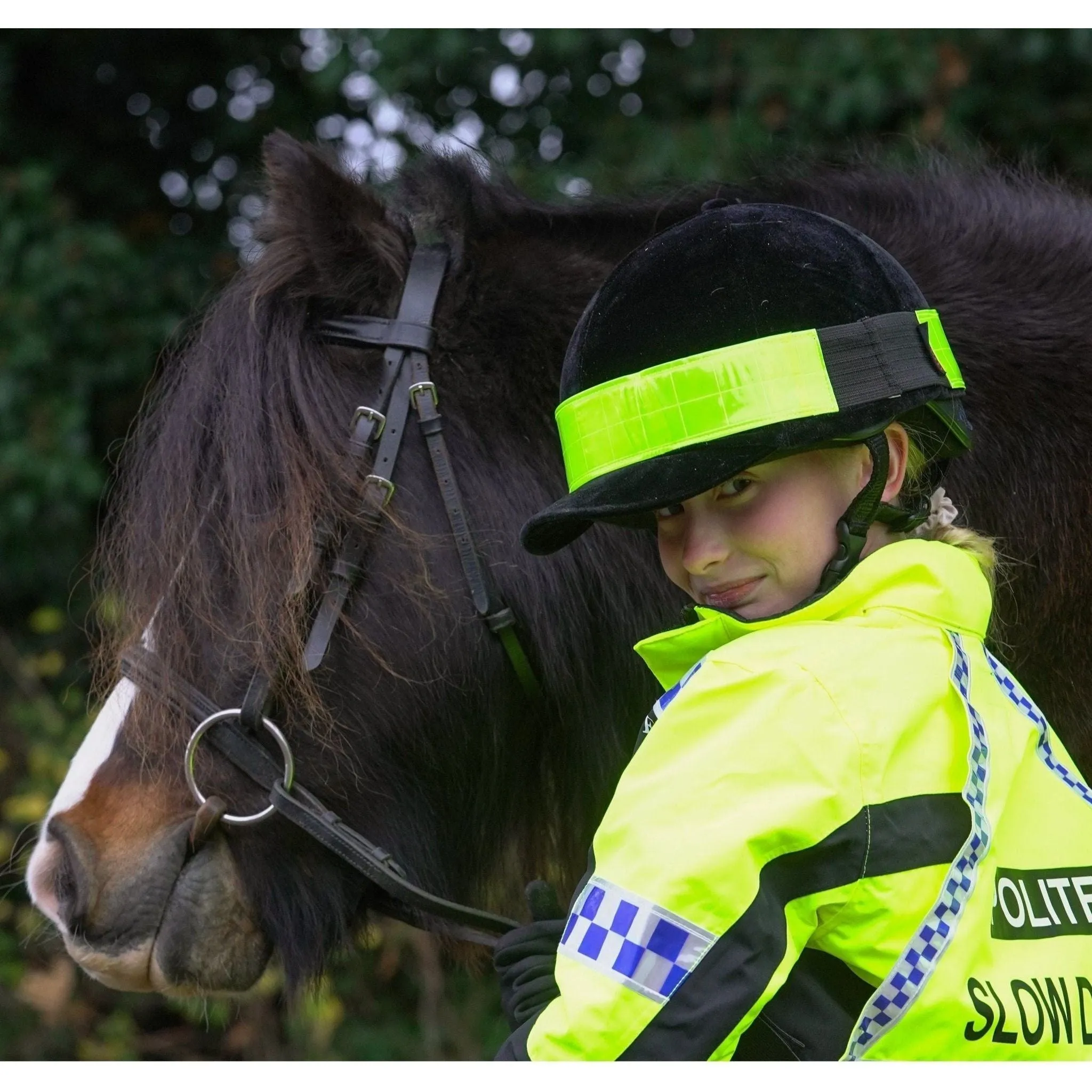 Equisafety Reflective Hi Viz Riding Hat Band - Yellow