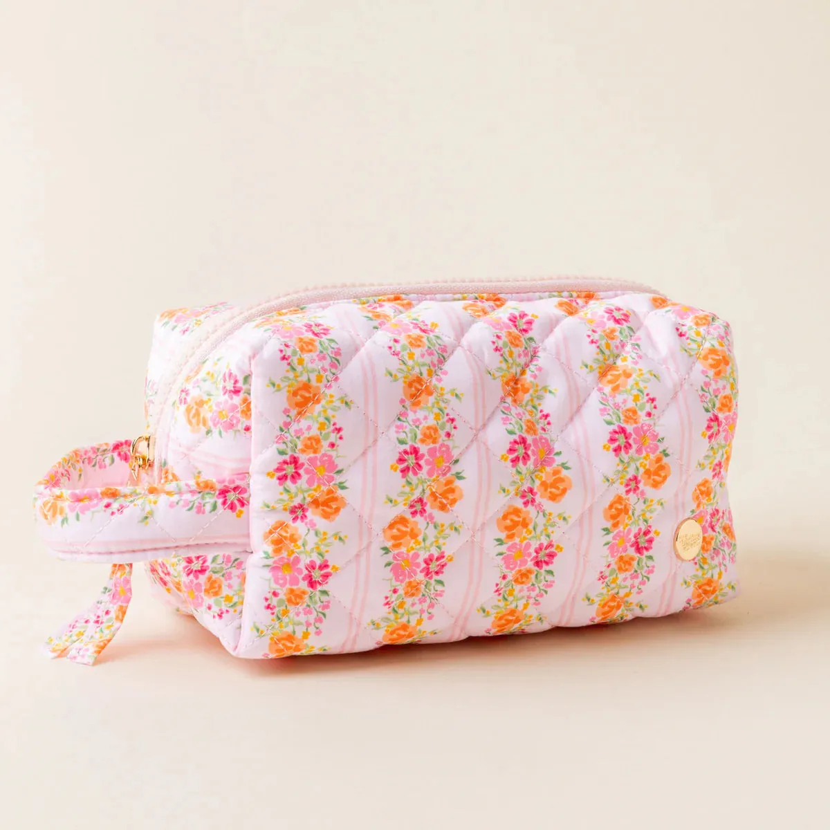 ESSENTIALS QUILTED COSMETIC POUCH