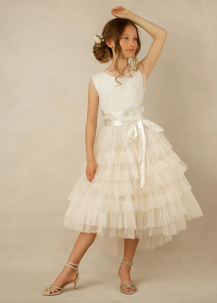 Evian Flower Girl Dress in Lily
