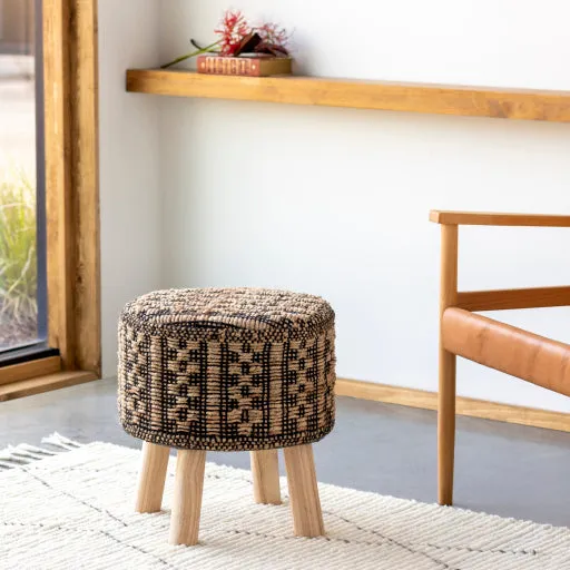 Expandable Mahogany Ottoman