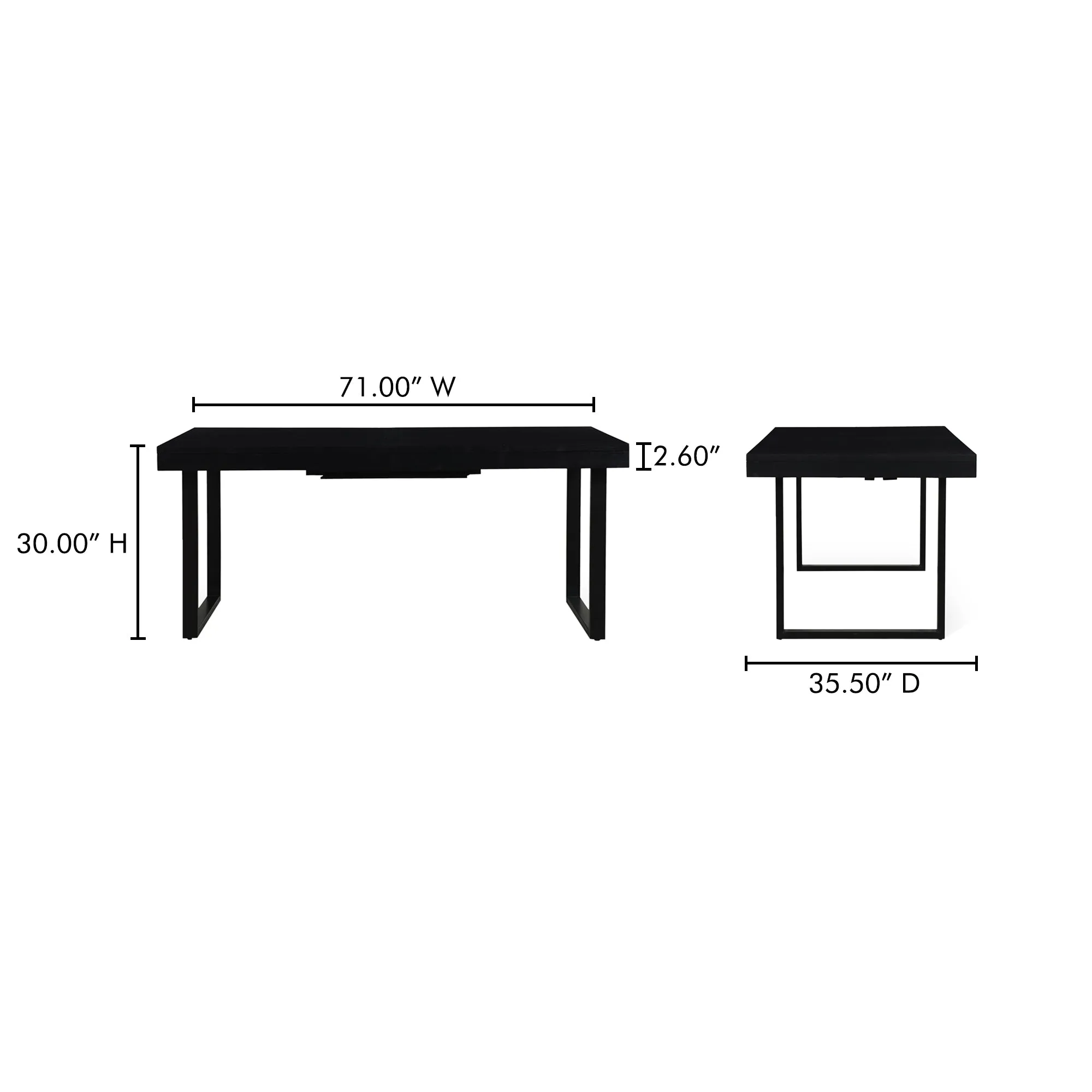 Expandable Rustic-Modern Dining Table