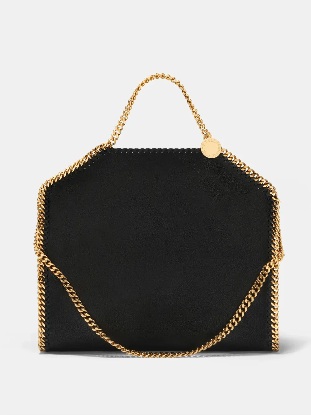Falabella Fold-Over Black Tote Bag