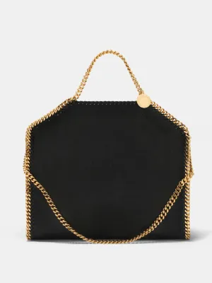 Falabella Fold-Over Black Tote Bag