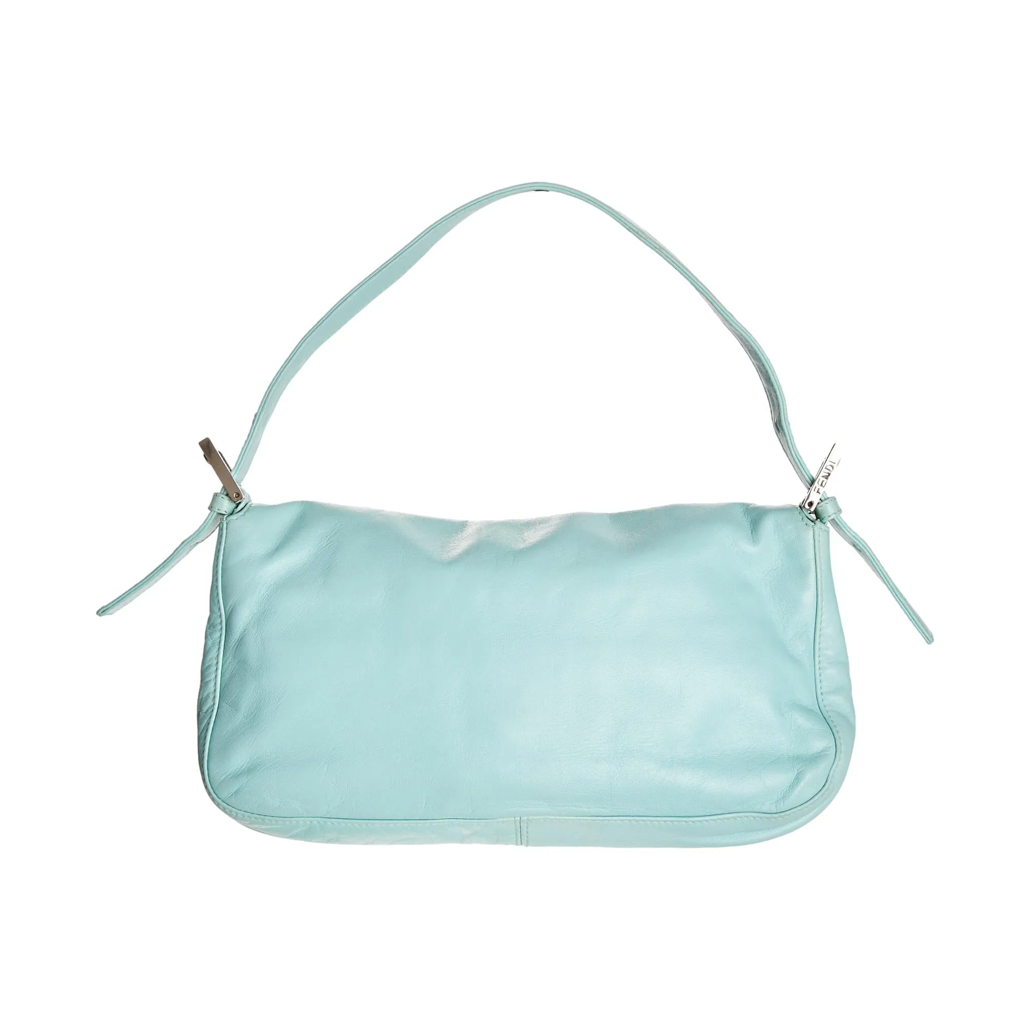 Fendi Baby Blue Leather Baguette