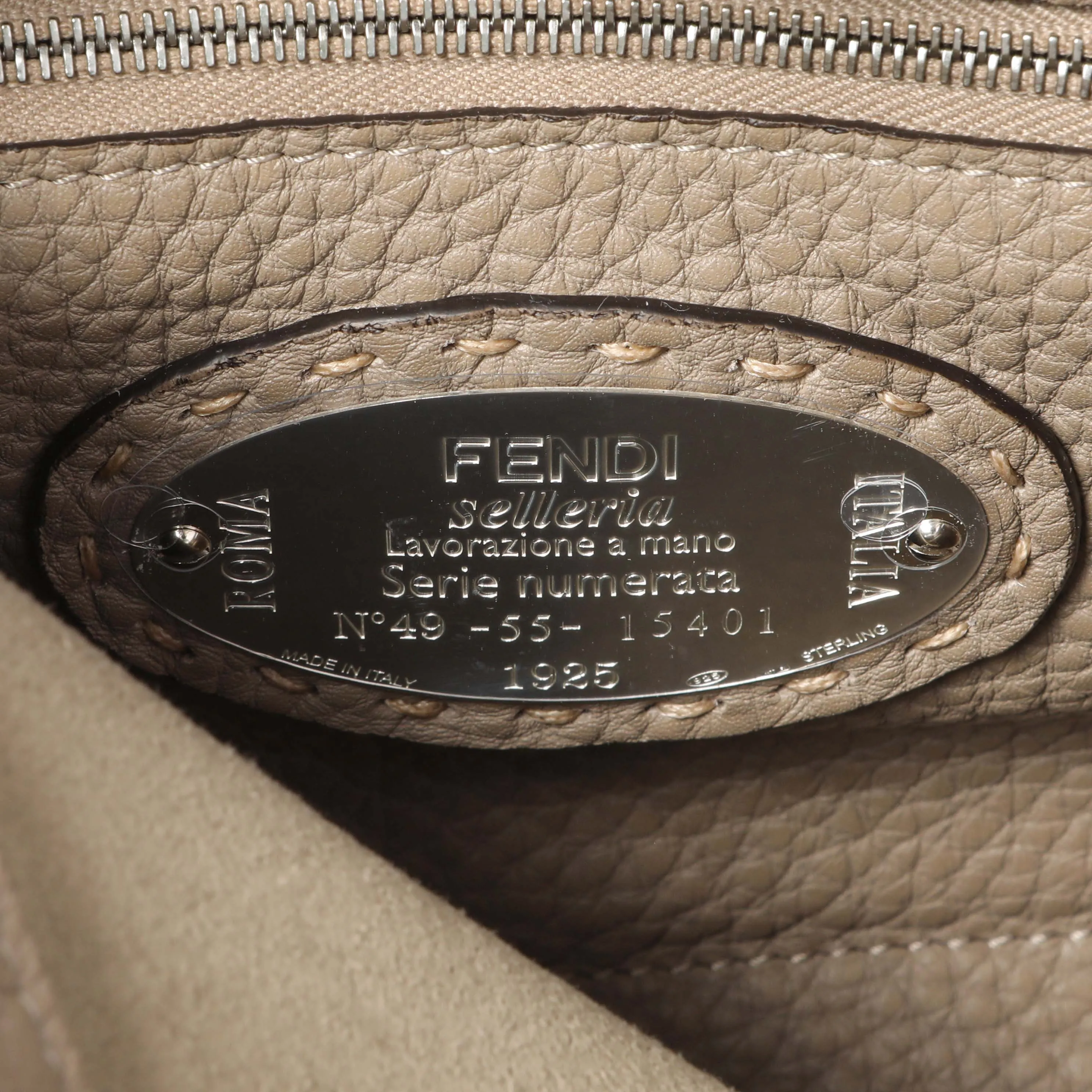 Fendi Cuoio Romano Snakeskin Selleria Mini Peekaboo Iconic Satchel