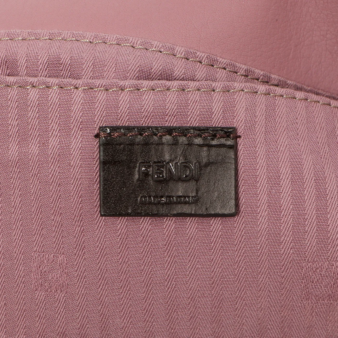 Fendi Vitello Flamingo Fendista Pouchette Crossbody