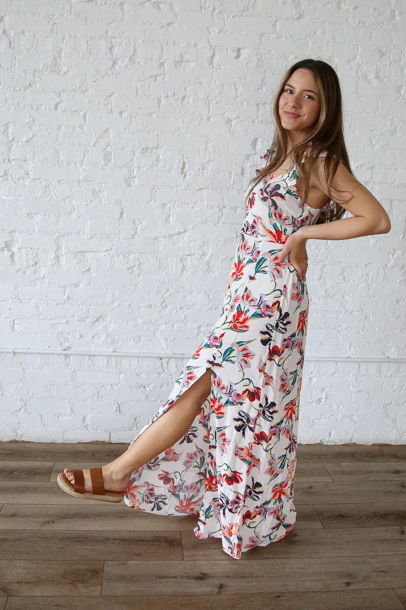 Floral Flutter Sleeve Dress