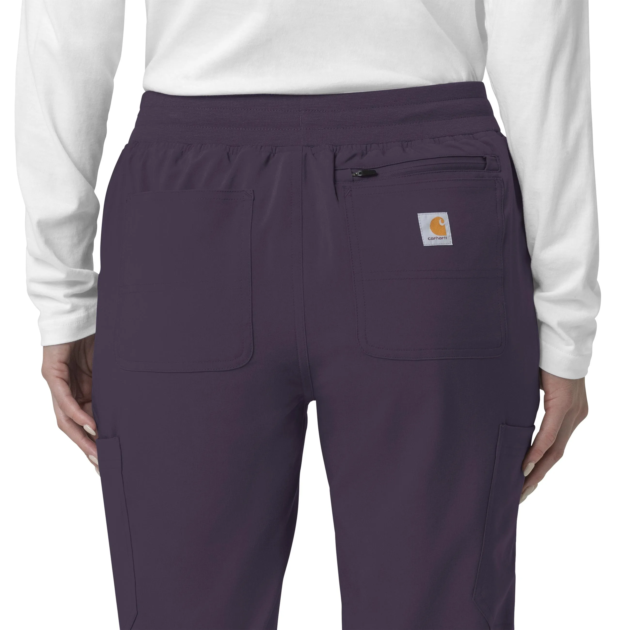 Force Cross-Flex C53110 Cargo Jogger Scrub Pants Black Plum