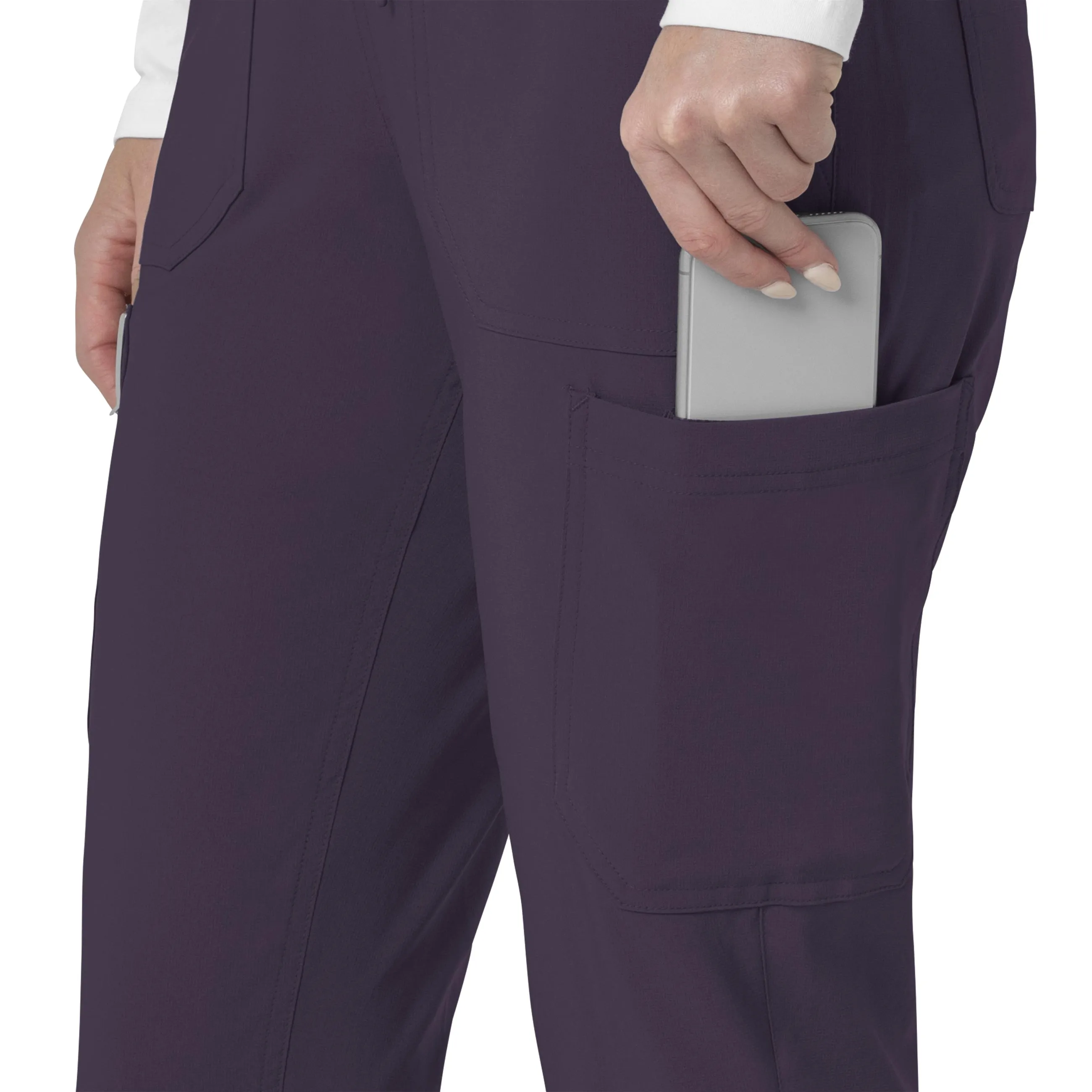 Force Cross-Flex C53110 Cargo Jogger Scrub Pants Black Plum