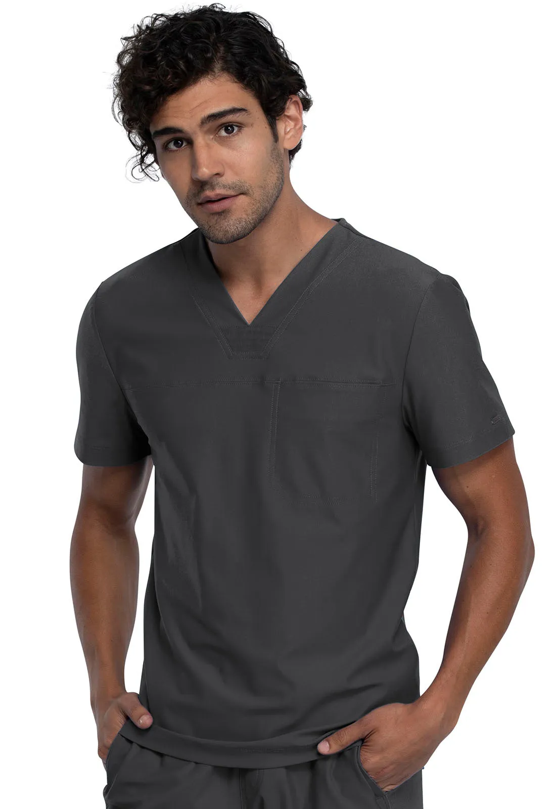 Form CK885 Men's Tuckable V-Neck Top Pewter