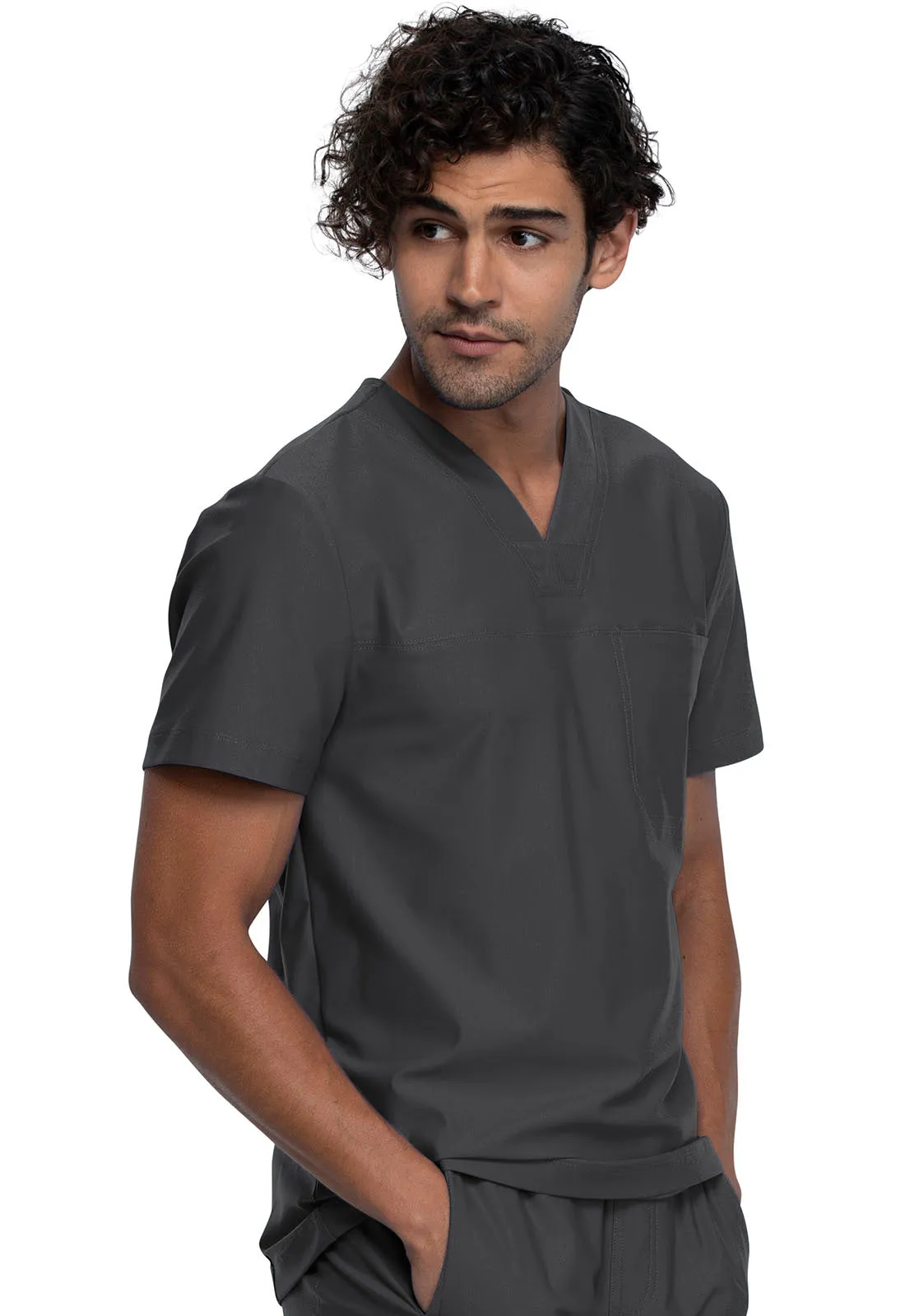 Form CK885 Men's Tuckable V-Neck Top Pewter