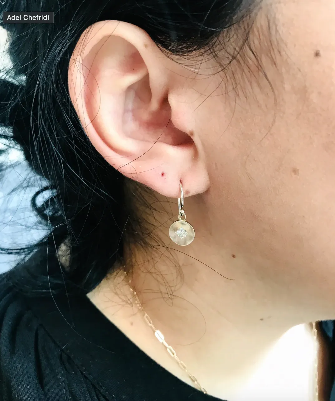 Four Star Wave Charm Earrings